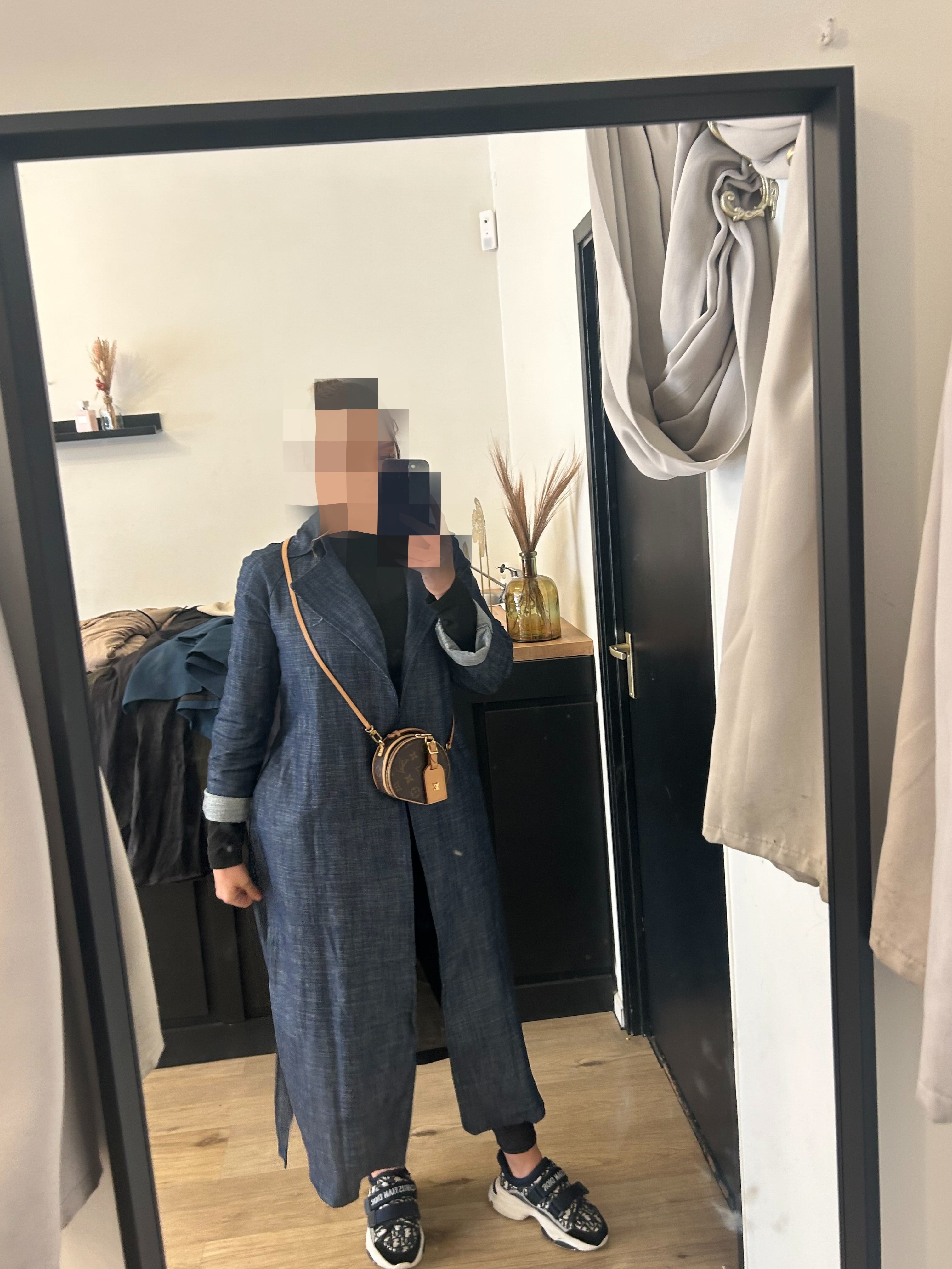 Long denim dress x coat