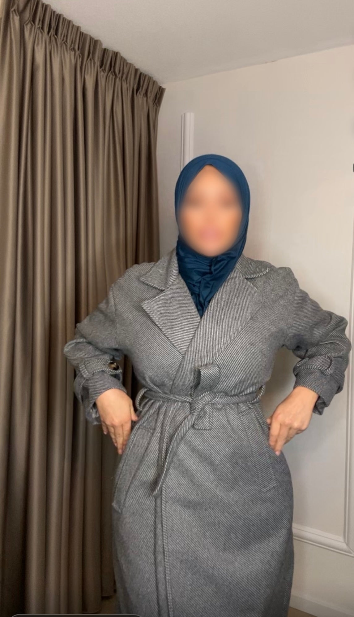 Coat stripped black/white