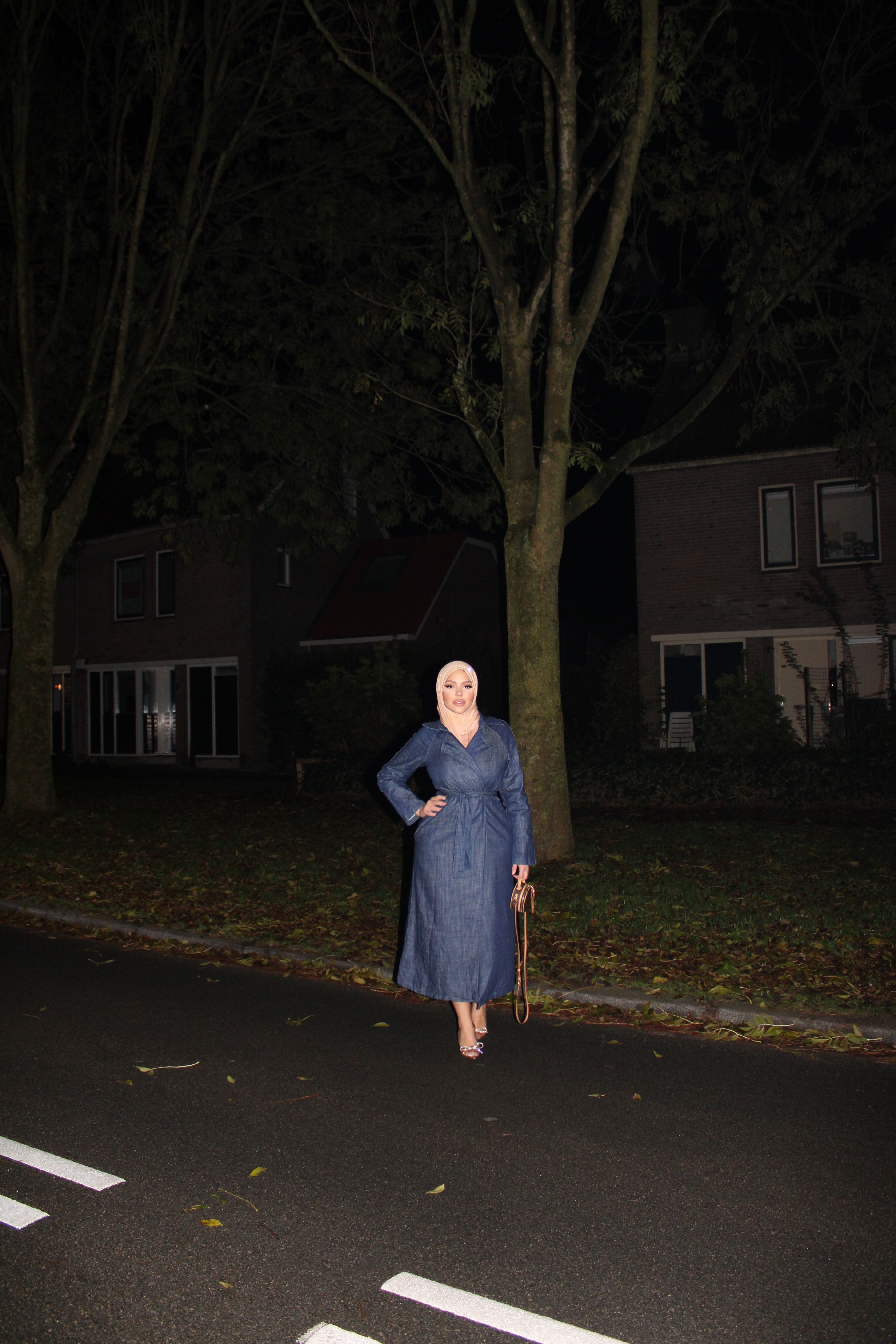 Long denim dress x coat
