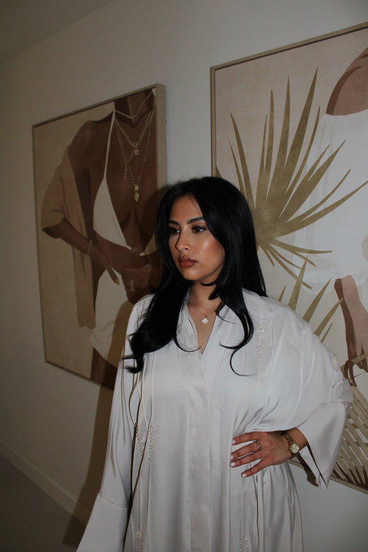 Pearl dust abaya