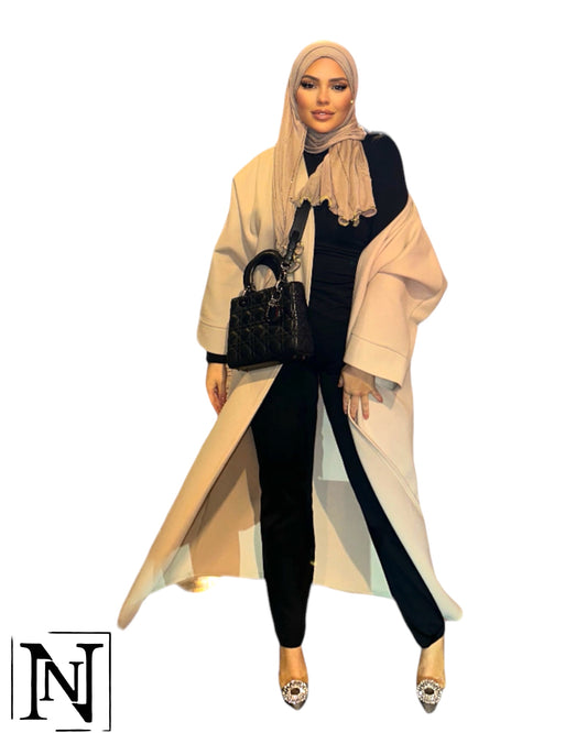 Long & thick kimono coat in