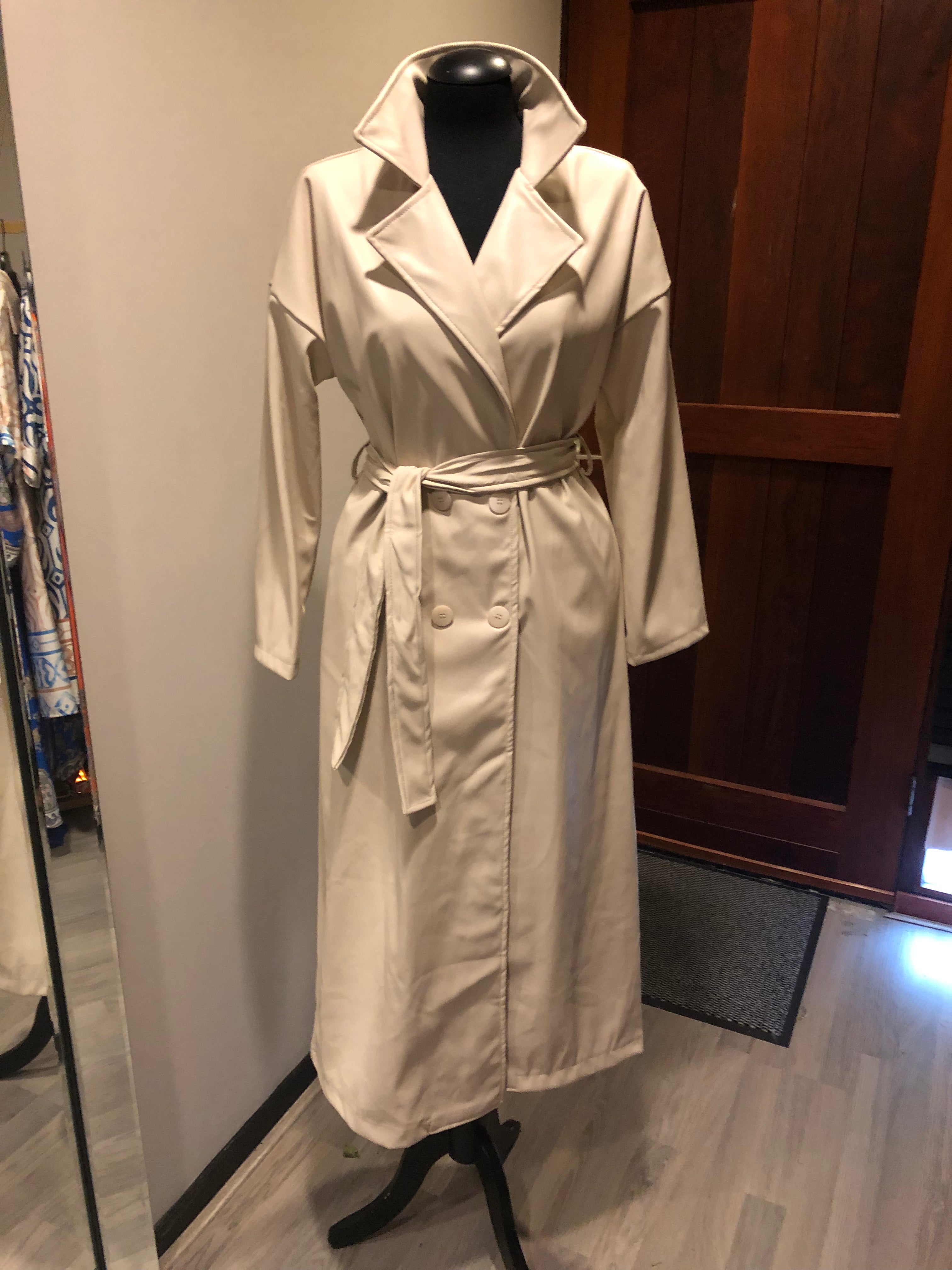 Vegan leather coat